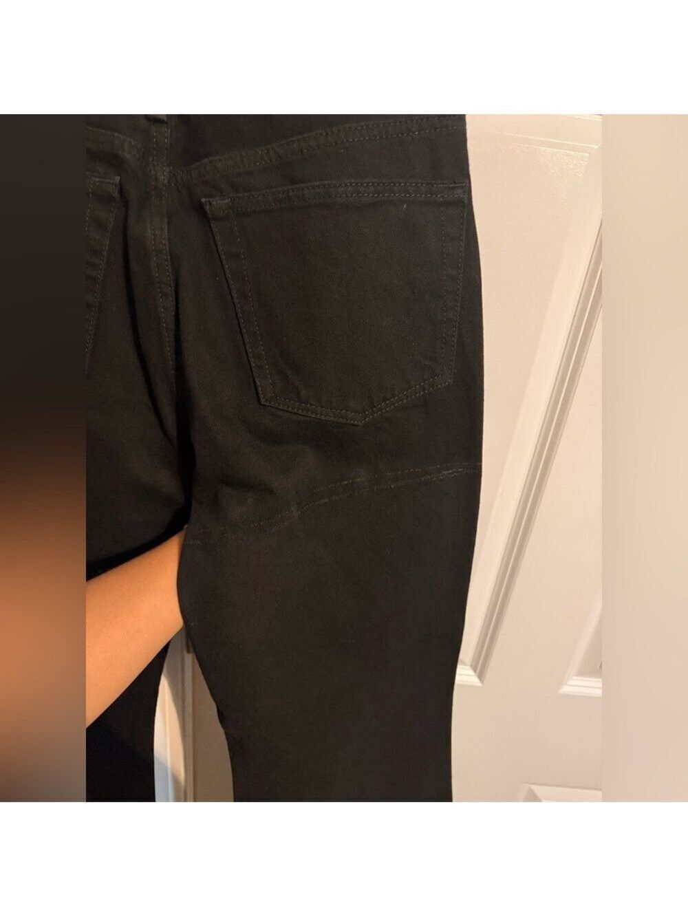 Women's RE/DONE Black 70s Low Rise Bell Bottom Flare Jeans Size 27 $285 Retail - Picture 11 of 14